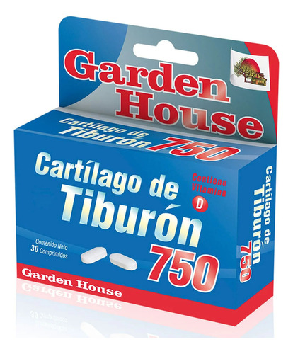 Garden House Cartílago De Tiburón Artrosis 750 X 30caps Sabor Sin sabor