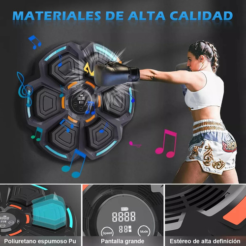 Máquina De Boxeo Portátil Colgante Con Música Electrónica Plateado