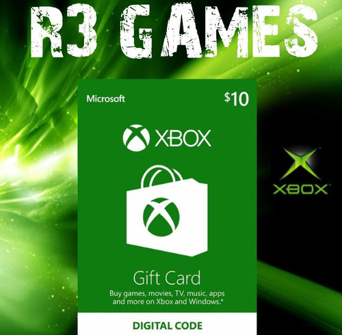 Xbox Gift Card Usa 10 Dólares Xbox One, Series S, Series X.