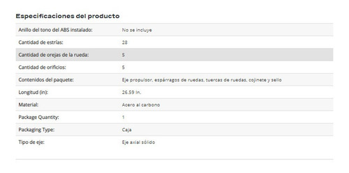 Flecha Diferencial Para Derecha Gmc S15 1989