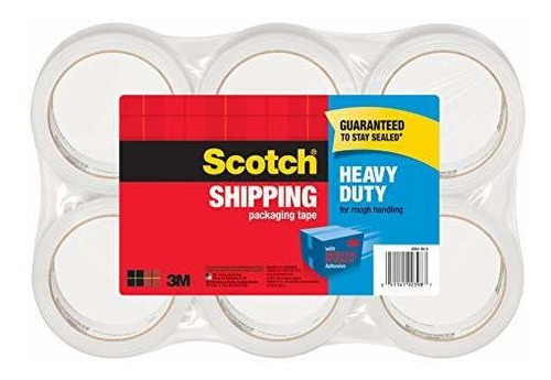 Cinta De Embalaje Resistente Scotch, 1,88  X 54,6 Yardas, Di