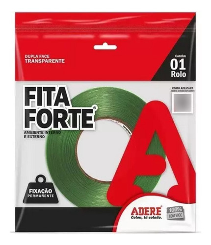 Fita Dupla Face Profissional Extra Forte 09mmx2m