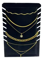 Comprar Exhibidor Porta Cadenas Collares En Terciopelo Joyero