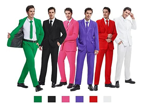 Traje Blanco Para Hombre - Traje De Halloween, Zoot Suit, Ne