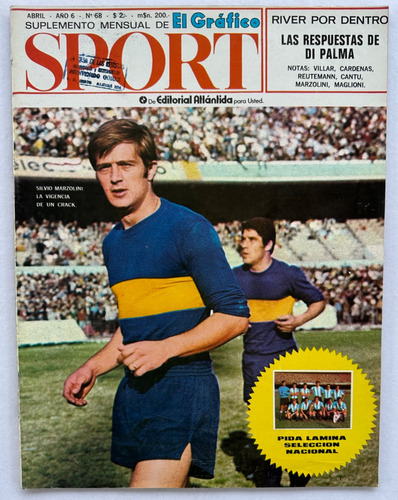 Sport N° 68 Marzolini Boca Juniors Suple El Grafico 1970