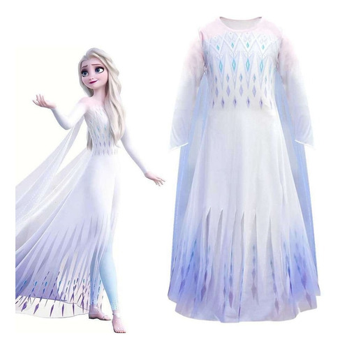 Elsa Princesa Frozen Vestido De Fiesta Disfraz