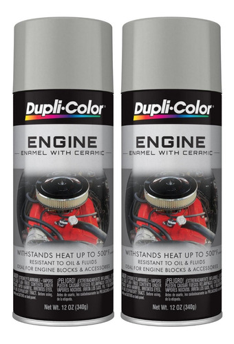 Paq 2 Pinturas Color Alumnio Para Motor Esmalte Con Resina