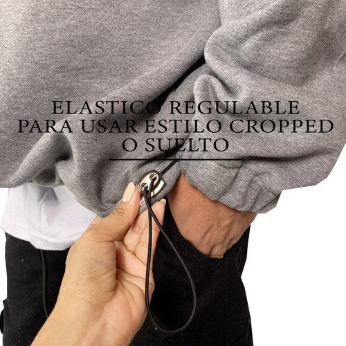 Imagen 4 de 4 de Buzo Frizado Oversize Hoodie Liso Unisex Aesthetic Invierno