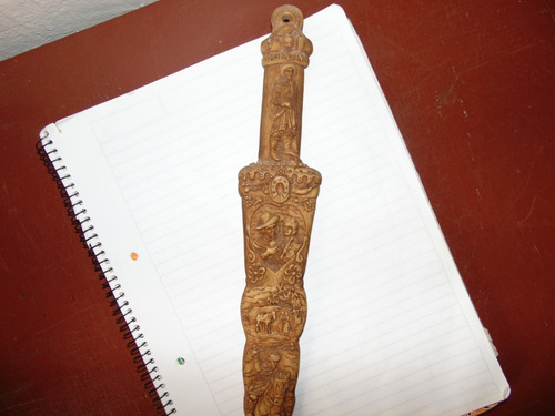 Talla, Tallado En Hueso Antiguo, Unico,firmado (Usado)