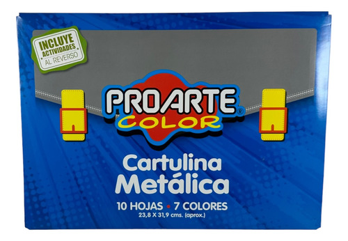 Pack X3 Block Cartulina Metálica Proarte 10 Hojas 7 Colores
