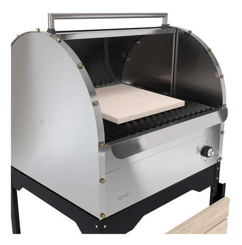 Imagen 6 de 10 de Parrilla Gas Movil Chulengo Luxorgas Tapa Acero 55cm Tambor