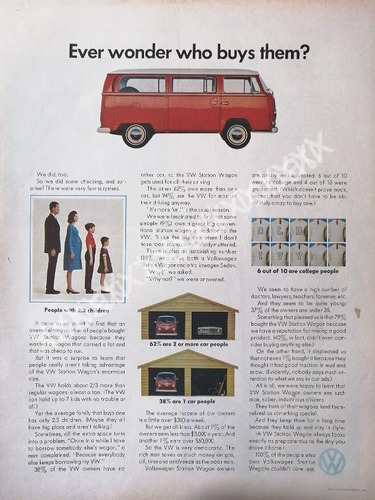 Cartel Retro Autos Volkswagen Combi 1970 /663