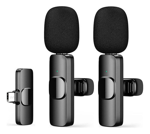 Microfone De Lapela Usb C Sem Fio De 2 Pacotes Lav Mic Y