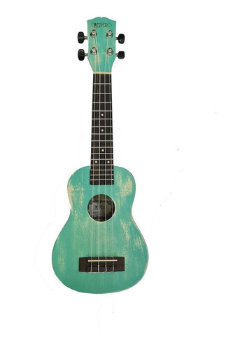 Ukulele Soprano Top And Side, Vintage Verde Campero C-uk-21g