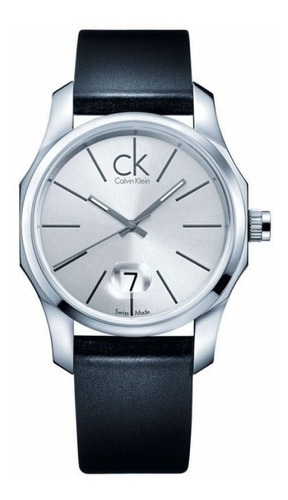 Reloj Calvin Klein Hombre Cuero Fecha Clasico Suizo K7741141