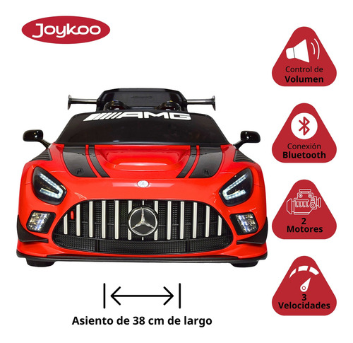 Montable Electrico Para Niños Mercedes Benz Carro De Carreras Color Rojo