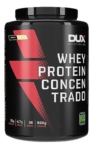 Whey Puro 100% Concentrado 900g Dux 32 Doses C/ 20g Proteína Sabor Coco