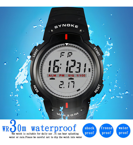 Relojes Electrónicos Led Para Exteriores Synoke Man Color del bisel Negro