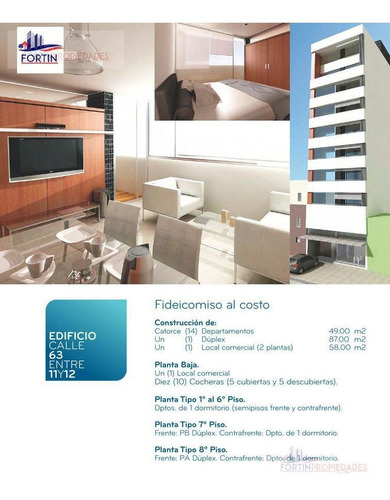 Imagen 4 de 8 de Departamento En Venta De 1 Hab. 49mts2 - 63 E/11 Y 12, La Plata