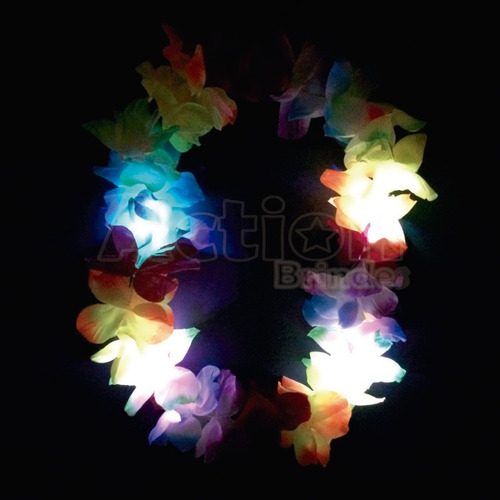 Colar Havaiano Colorido Led Branco