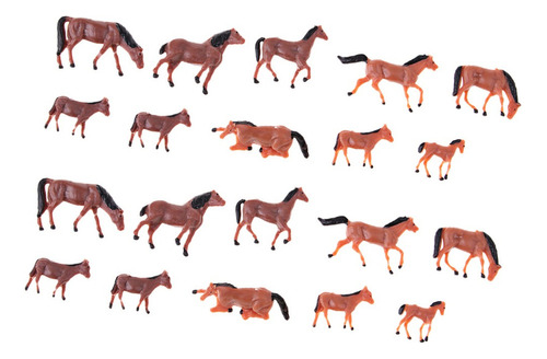 20 Figuras De Ani Pintadas Con Modelo De Caballos A Escala 1