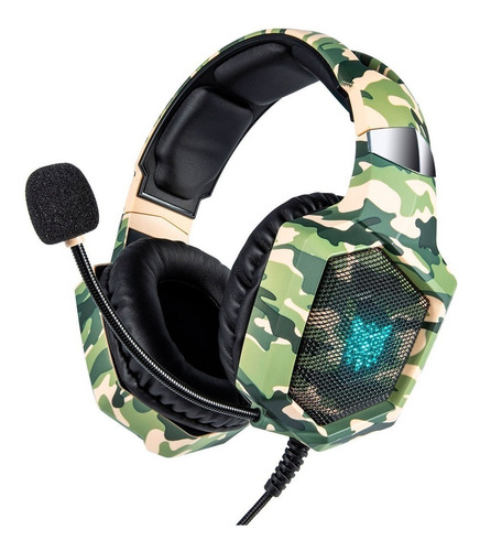 Auriculares Microfono Pc Gamer Notebook Chic K8 Camuflado