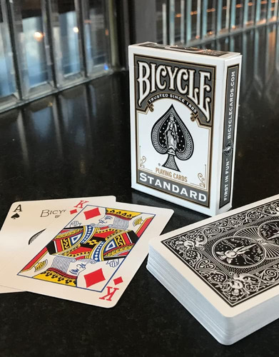 Tarjetas De Juego Negro De Bicicleta, Índice Estándar, 1 Maz