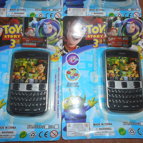 4 Piezas Celulares Telefono Juguete Toy Story Sin Pilas