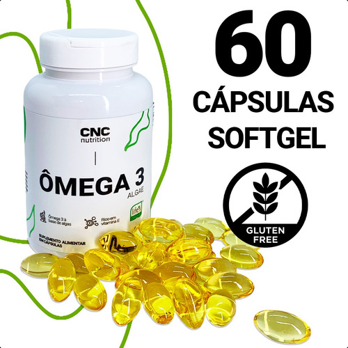 Ômega 3 Algas 60 Cápsulas 200 Epa 800 Dha Sem Sabor