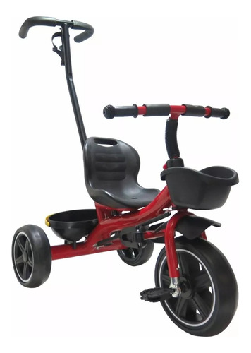 Triciclo Infantil Con Manija Direccional Metalico Reforzado