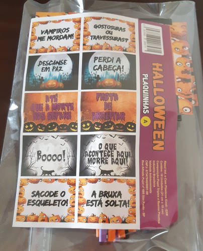 Plaquinhas Com Frases - Halloween - Bruxas - Decoração