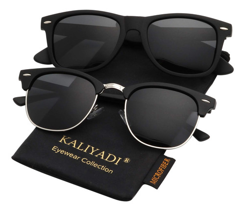 Gafas De Sol Kaliyadi Polarizadas Semisin Montura Con Bloque