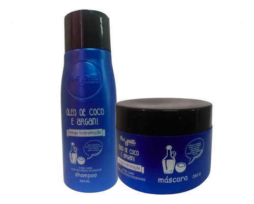 Shampoo 300ml & Máscara Capilar Óleo De Coco E Argan 250ml