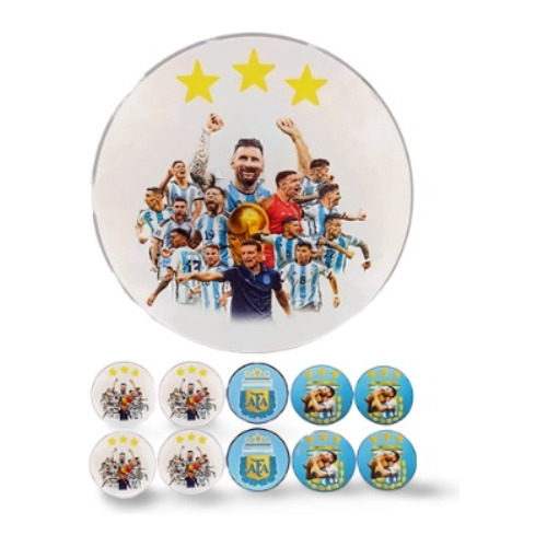 Lamina Comestible Seleccion Argentina Messi 17 Cm +10 Circul