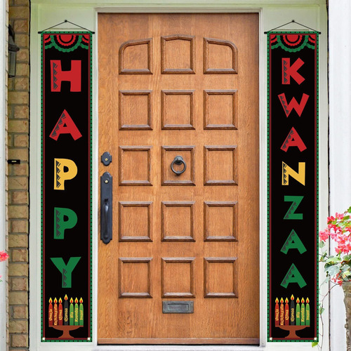 Rainlemon Happy Kwanzaa Cartel De Porche Para Puerta Delante