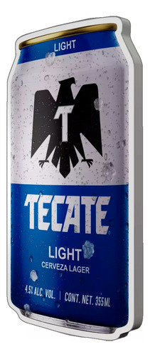 Anuncio Luminoso Cerveza Tecate Light Lager 473ml - 75cm