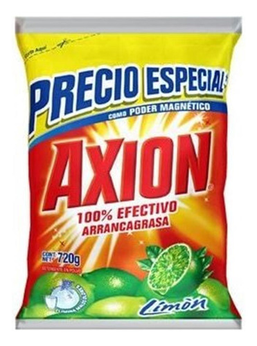 Lavatrastes En Polvo Axion Limón 720 Gr