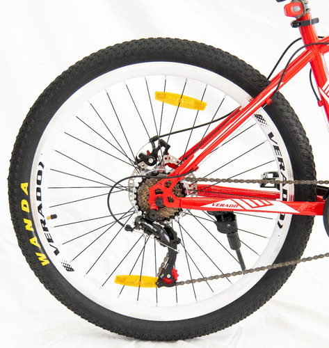 Verado Montaña Mtb Shimano Disco Suspension 21 Cambios Color Rojo