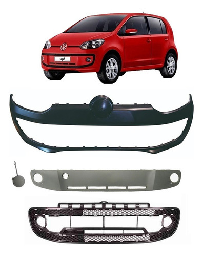 Kit Paragolpe Delantero Rejilla Moldura C/a Vw Up! 2014 2017