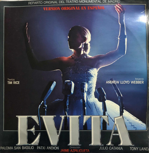 Evita 2 Lps. Paloma San Basilio, Patxi Andion Import España