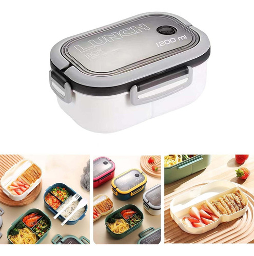 Wf Fiambrera De Doble Capa Con Compartimentos Lonchera Bento