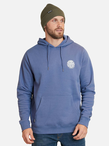 Poleron Wetsuit Logo Hoodie Azul Hombre Rip Curl