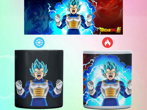 Taza De Café Mágica 3d Vegeta Super Blue 1