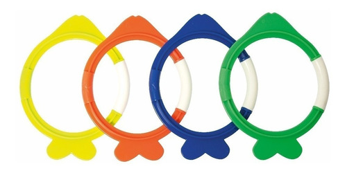 Set 4 Peces Para Buceo +4 Años Juego Pileta Niños Anillos