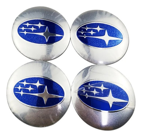 Set X4 Tapa Centro Llantas De Autos 56mm Universal Subaru 