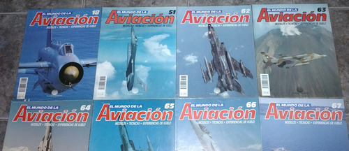 Lote De 8 Revistas El Mundo De La Aviacion N°18-51-62-63-64- (Usado)