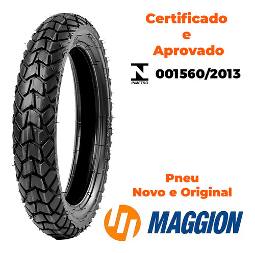 Kit Pneu Nxr 125 Bros 90-90-19 + 110-90-17 C/ Câmara Maggion