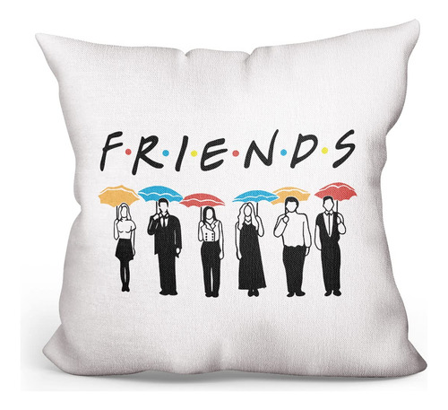 Funda Almohada Frase Ingl «friends» Diseño Cita Bonita Lino