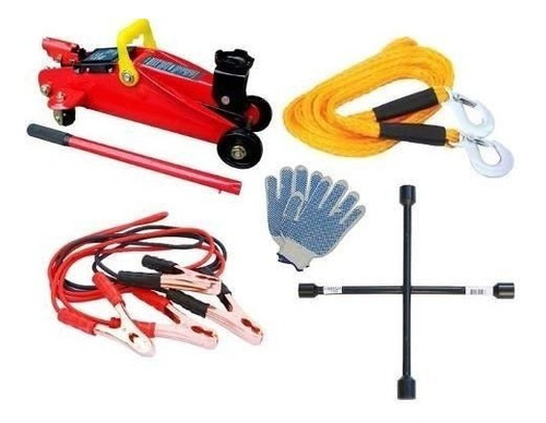 Kit Rescate 5 En 1- Crique Llave Cable Puente Slinga Guantes