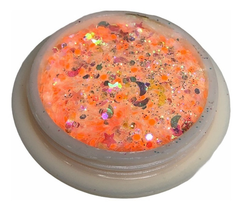 6 Glitter Flocos Mix Unhas Encapsuladas Neon Brilha Escuro Cor Variados